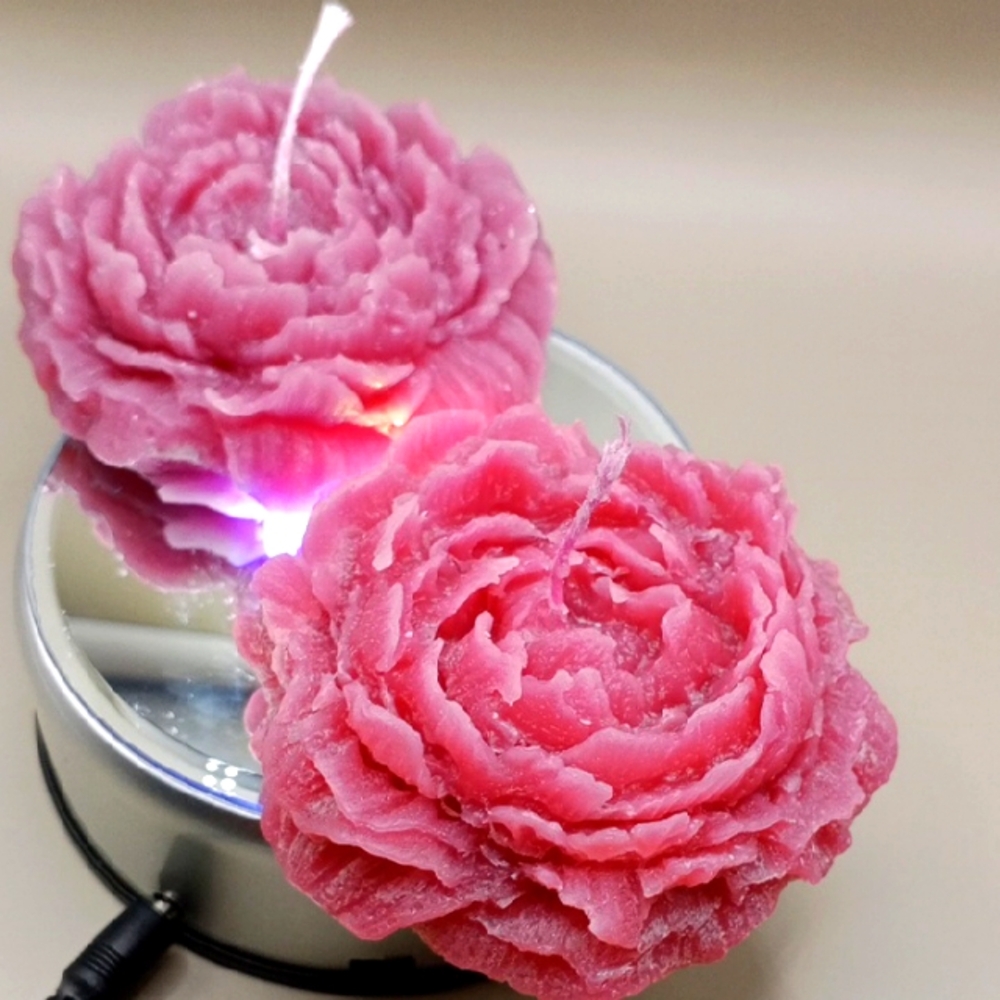 BaRich Hand Made 💕 Pink Floral Candle